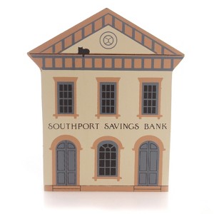Cat's Meow Village 5.0 Inch Southport Bank Series V 5 Retired Village Buildings - 1 of 2