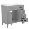 KIGFTSOD 36" Bathroom Vanity with Sink Combo, Green Bathroom Cabinet with Drawers - 2 of 4