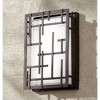 Possini Euro Design Modern Outdoor Wall Light Fixture Dimmable LED Bronze 9 1/4" White Cased Glass for Exterior House Porch Patio - 2 of 4