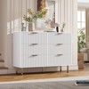 5/6 Drawer Fluted Dresser for Bedroom, Modern Chest of Drawers with Deep Storage and Wide Top, Wooden Organizer for Living Room, Hallway - 3 of 4