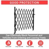 Aluminum Single Folding Security Gate, Flexible Expanding Security Gate, Folding Driveway Door Gate, 360°Rolling Barricade Gate, Black - 4 of 4