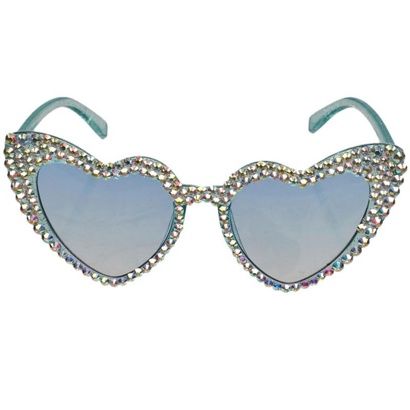 Willow & Ruby Kid's Summer Fun Sunglasses - Girl's Sunnies in Light Blue Heart, 4 of 6