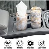 4/8/12/16 Pack Marble Print Car Tissue Holders with 3-Ply Tissues, Round Cylinder for Car Cup Holders & Home Decor - 4 of 4