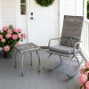 FONTOI End Tables Small Square Wicker All-Weather Table for Garden Backyard Compact Patio Furniture for Outdoor Spaces, Gray, 18.91"*18.91"*4.33" - 3 of 4