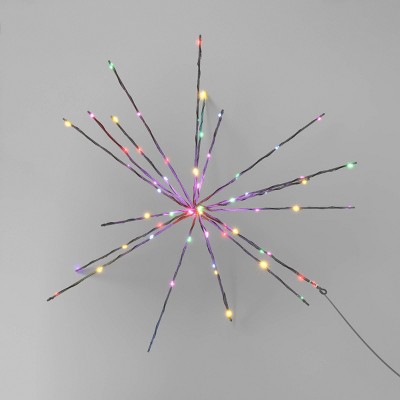 2pc LED Glitter Starburst Dew Drops with Twinkle Christmas Novelty Silhouette Lights with Multicolor Light Bulb - Wondershop™