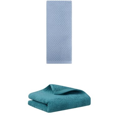 REGALWOVEN Solid Absorbent Soft Cotton Hand Towels for Bathroom Hotel and Spa 13" x 30" 2 Pcs