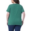 Agnes Orinda Women's Plus Size Notched V-Neck Short Sleeves Summer Lightweight Effortlessly Stylish T-Shirts - 4 of 4
