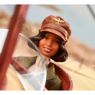 Bessie Coleman Collectible Doll with Aviator Suit and Helmet