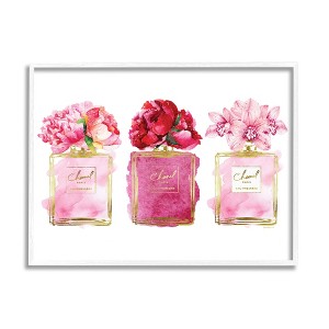Stupell Industries Floral Glam Fashion Brand Perfumes Framed Giclee Art - 1 of 4