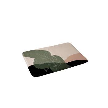Aleeya Jones Boho Print Memory Foam Bath Mat Beige/Green - Deny Designs
