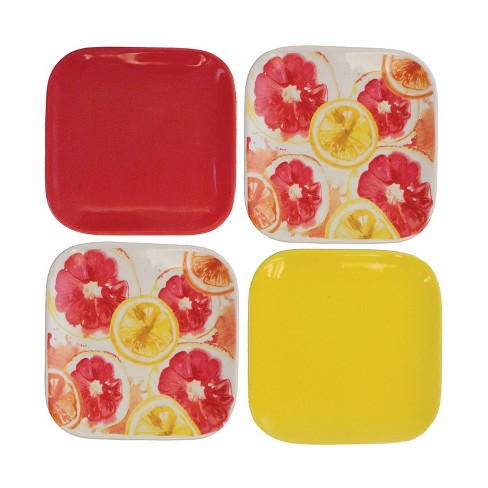 Beachcombers S/4 Citrus App Plates - image 1 of 2