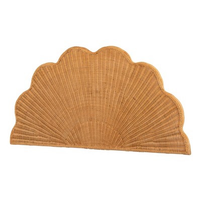 South Shore Queen Hoya Half Flower Wall-Mounted Headboard Natural