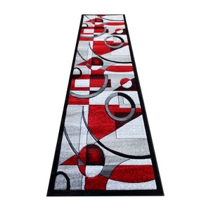 Masada Rugs Sophia Collection Area Rug with Hand Sculpted Abstract Geometric Pattern - 1 of 4