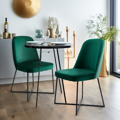 Well Woven Montague Velvety Soft Modern Accent Chairs  With Metal Legs - Perfect for Living Room,Office, Dining Space & Vanity