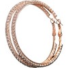 Sparkly Crystal Hoop Earrings for Women, Bling Round Circle Wedding Jewelry - 3 of 4