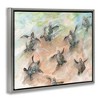 Stupell Industries Baby Sea Turtles Swimming Shore Floating Frame Canvas Art - 2 of 4