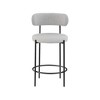 Meridian Furniture,Beacon Taupe Vegan Leather Seat Stool, Set of 2 - 3 of 4