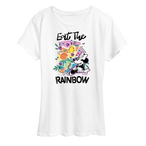 Women's - Disney - Eat the Rainbow Minnie Short Sleeve Graphic T-Shirt - 1 of 4