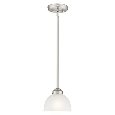 Livex Lighting Somerset 1 - Light Pendant in  Brushed Nickel