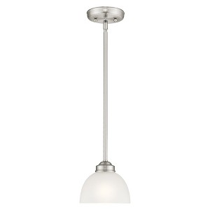 Livex Lighting Somerset 1 - Light Pendant in  Brushed Nickel - 1 of 4