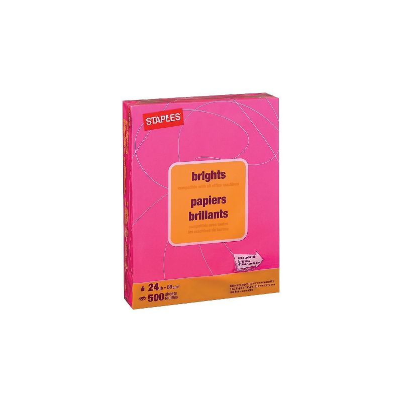 MyOfficeInnovations Brights 24 lb. Colored Paper Fuchsia 500/Ream (20109) 733095, 2 of 3