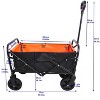 Racxily Folding Wagon Garden Shopping Beach Cart - 2 of 4