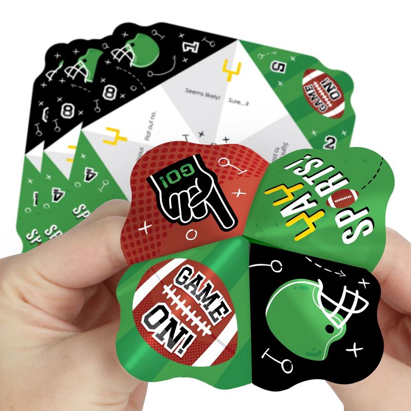 Big Dot of Happiness The Big Game - Football Party Cootie Catcher Game - Prediction Fortune Tellers - Set of 12, 1 of 8