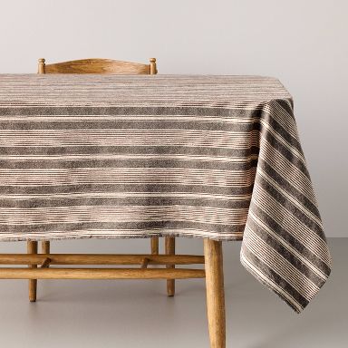 84"x60" Tablecloth Toffee Stripe - Hearth & Hand™ with Magnolia