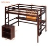 NicBex Twin/Full Size Loft Bed with Desk & Chalkboard,Rustic Full Loft Bed with 2-Drawer Cabinet,Wooden Loft Bed for Kids,Teens - 4 of 4