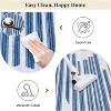 Washable Striped Area Rug, Non-Slip Modern Carpet for Living Room or Bedroom, Soft Low Pile Stain-Resistant Floor Cover - 4 of 4