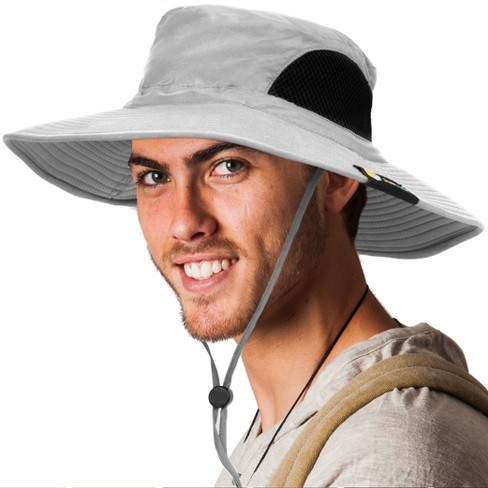 Sun Cube Wide Brim Sun Hat Adults, Fishing Hats Sun Uv Protection, Hiking  Bucket Hat Safari Beach Boonie, Upf 50+ (light Grey) : Target