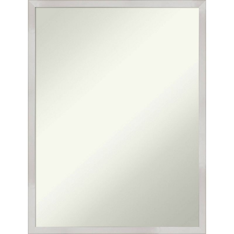 20&#34; x 26&#34; Non-Beveled Svelte Silver Wood Bathroom Wall Mirror - Amanti Art, 1 of 12