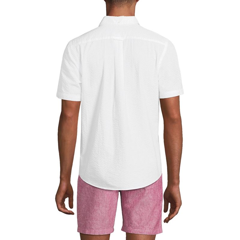 Lands' End Men's Traditional Fit Short Sleeve Seersucker Shirt, 2 of 6
