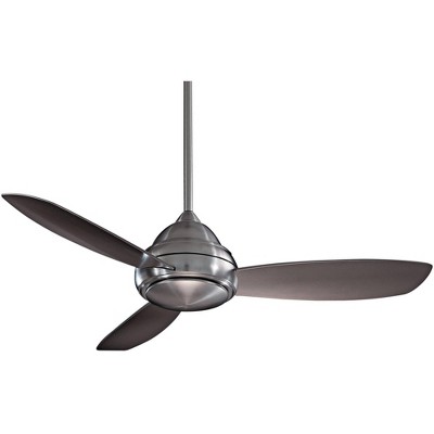 52" Minka Aire Modern Indoor Ceiling Fan with LED Light Remote Control Brushed Nickel Opal Glass for Living Room Kitchen Bedroom