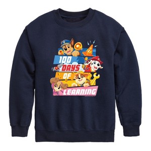Boys' - Paw Patrol - 100 Days Of Learning Graphic Long Sleeve Fleece Sweatshirt - 1 of 4