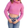 Women's Turtleneck Sweater - Cotton Candy - 2 of 4