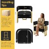 Mid-Century Modern Armchair, Upholstered Tufted Barrel Reading Chair for Bed Room, Office,  Black - 2 of 4