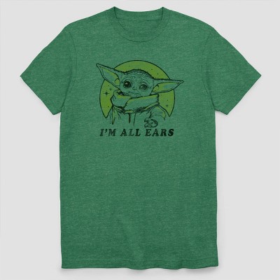 Men's Star Wars The Child 'I'm All Ears' Short Sleeve Graphic Crewneck T-Shirt - Green S