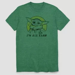 Men's Star Wars The Child 'I'm All Ears' Short Sleeve Graphic Crewneck T-Shirt - Green