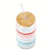 Manna 15oz Starry Stripe Glass Tumbler - 3 of 4
