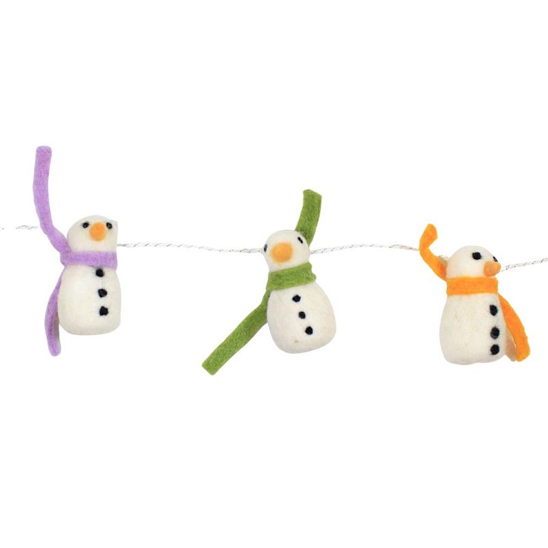 Cody Foster 45.0 Inch Merry And Bright Garland Snowmen Winter Tree Garlands, 2 of 5