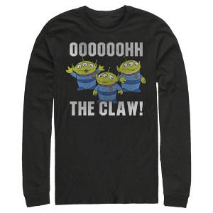 Men's Toy Story The Claw Squeeze Alien Long Sleeve Shirt - 1 of 3