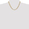 Black Bow Jewelry Men's 6.25mm, 14k Yellow Gold, Flat Figaro Chain Necklace - 2 of 4