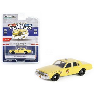 1983 Chevrolet Impala Yellow "Maryland State Police" "Hot Pursuit" Series 45 1/64 Diecast Model Car by Greenlight - 1 of 3