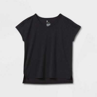 Girls' V-Neck T-Shirt - All in Motion™ Black
