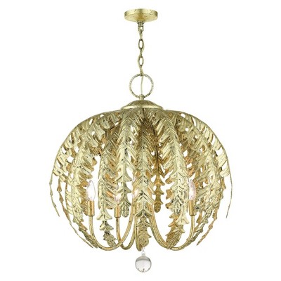 Livex Lighting Acanthus 5 - Light Chandelier in  Winter Gold