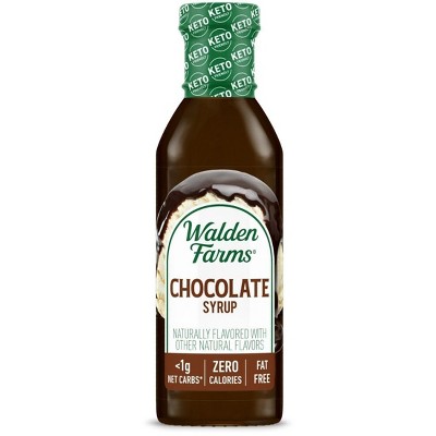 Walden Farms Chocolate Syrup - Vegan Chocolate Syrup Alternative for Ice Cream, Desserts, and Beverages, 12 oz Bottle