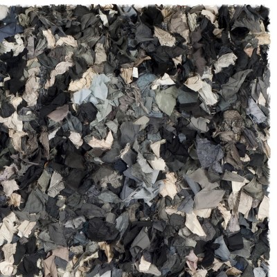Gray Tufted Handmade Washable Reversible Shag Area Rug, 6' Square