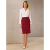 INSPIRE CHIC Women's Business Pencil High Waist Mental Decor Formal Work Midi Skirts - 2 of 4
