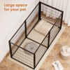 APRILSOUL 47.2" /63" Dog Crate Kennel, for Small/Medium Dogs & Puppies, Playpen with Top, Indoor Pet Cage, Black - 3 of 4